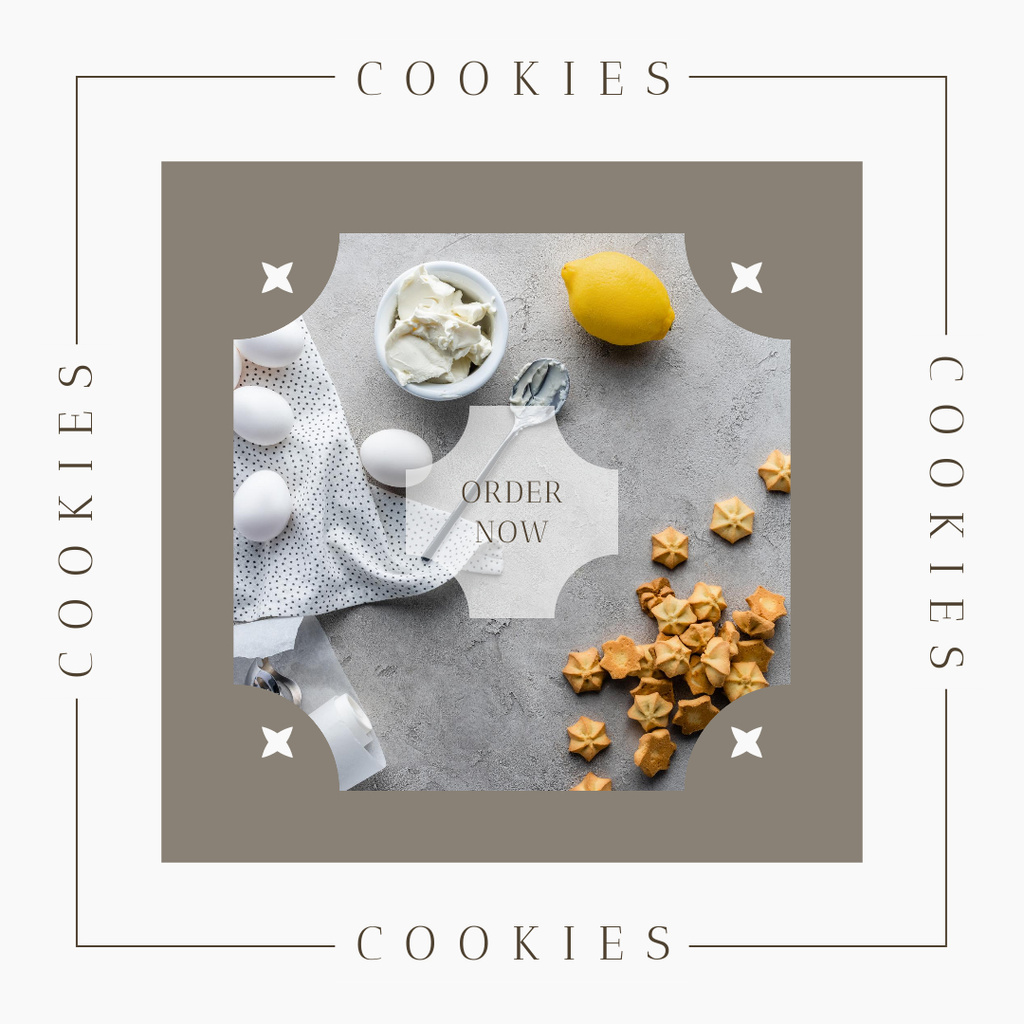 Order Delicious Lemon Peel Cookies  Instagram Šablona návrhu