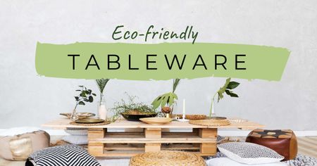 Ecological Tableware offer Facebook AD Design Template