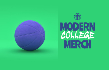 Modern College Merch Promotion Business Card 85x55mm Design Template