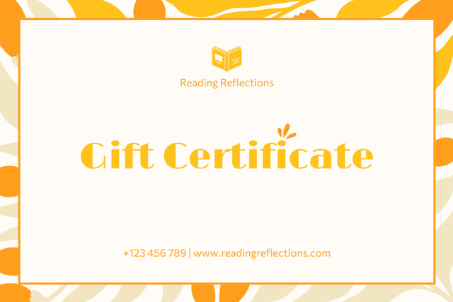 Special Offer from Bookstore Gift Certificate Šablona návrhu