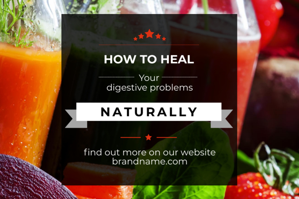 Platilla de diseño Healthy Nutrition Ad with Veggies and Fruits Flyer 4x6in Horizontal