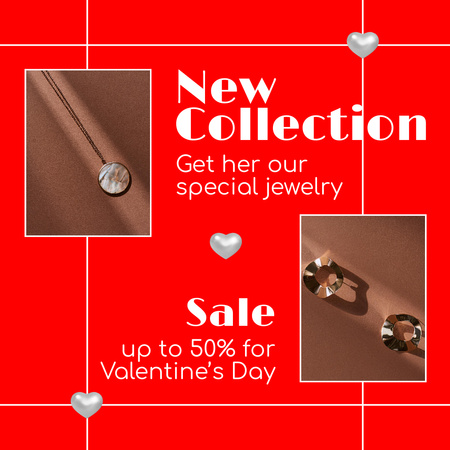 Modèle de visuel Valentine`s Jewelry Special Offer - Animated Post