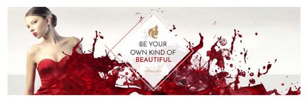 Kadınlar için güzellik hakkında alıntı Email header Tasarım Şablonu