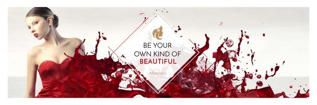 Citation for Women about beauty Email headerデザインテンプレート