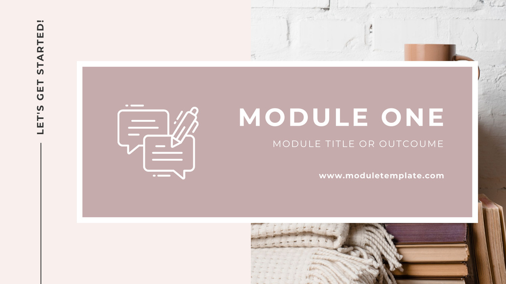 Modèle de visuel Presenting Educational Module With Lessons And Speakers - Presentation Wide