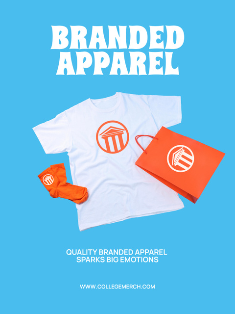 Template di design Sale of College Apparel and Merchandise Poster US
