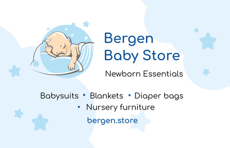 Store Offer for Newborns Business Card 85x55mm Design Template