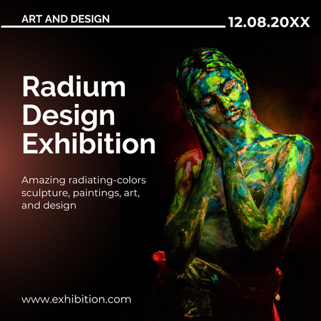 Modèle de visuel Exposition Radium Design - Instagram