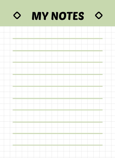 Designvorlage Simple Daily Things To Do Sheet für Notepad 4x5.5in