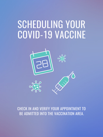 Virus Vaccination Motivation Poster US – шаблон для дизайну