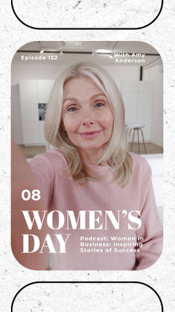 Platilla de diseño Podcast About Women In Business On Women’s Day TikTok Video