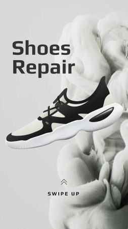 Designvorlage Shoes Repair Services Offer für Instagram Story