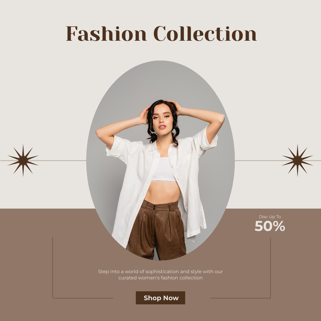 Special Fashion Collection With Discount Instagram Šablona návrhu