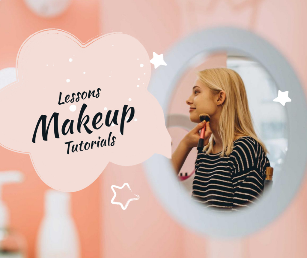 Designvorlage Makeup Courses promotion für Facebook