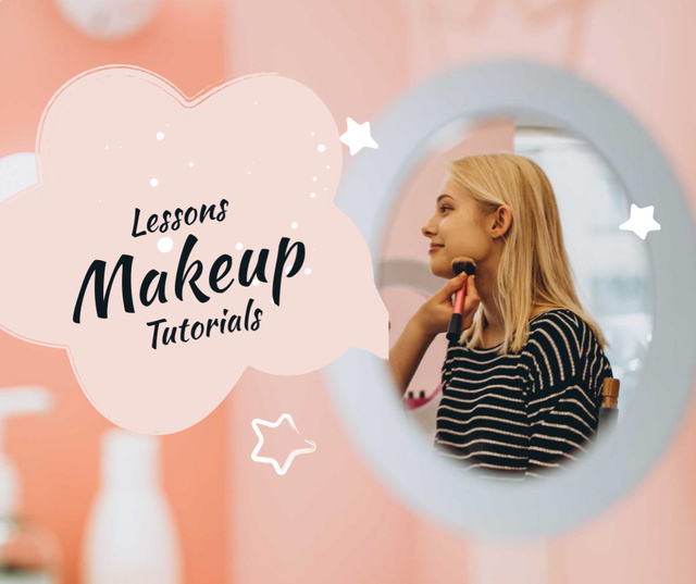 Makeup Courses promotion Facebook tervezősablon