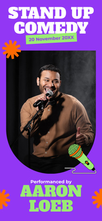 Ad of Comedy Show with Talented Comedian Snapchat Geofilter Design Template