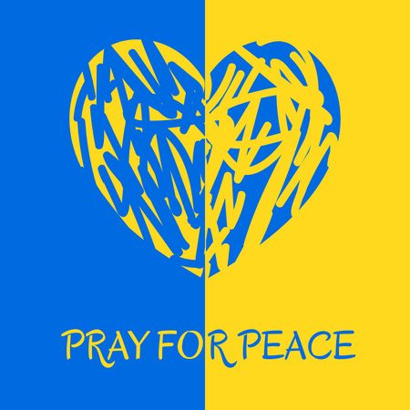 Stand with Ukraine and Pray for Peace Instagram Design Template
