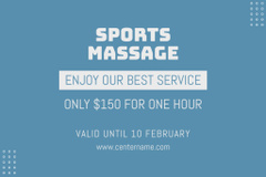Sports Massage Offer on Blue