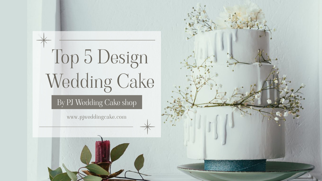 Ontwerpsjabloon van Youtube Thumbnail van Top Wedding Cake Designs
