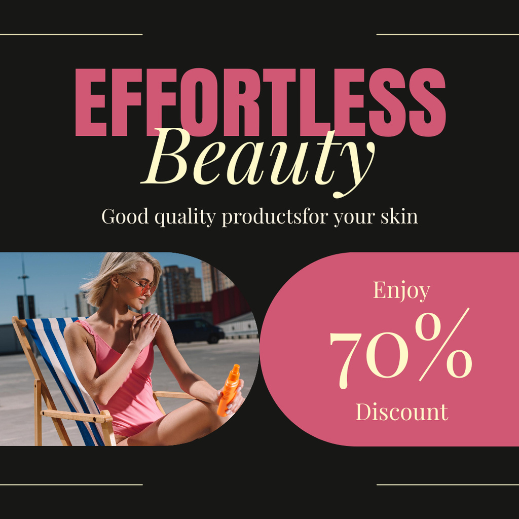 Ontwerpsjabloon van Instagram van Good Quality Skin Products Offer