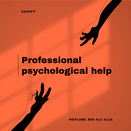 Psychological Help Program Ad Instagram Tasarım Şablonu