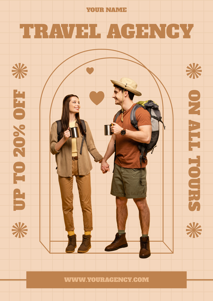 Ontwerpsjabloon van Poster van All Hiking Tours Sale