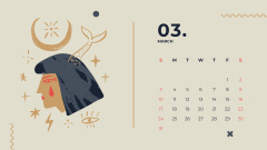 Creative Illustration of Zodiac Signs on Beige