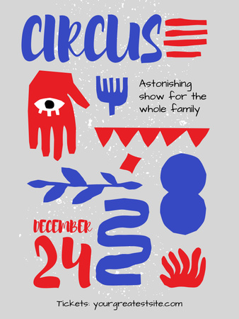 Fun-filled Circus Show Event Announcement In December Poster US Design Template