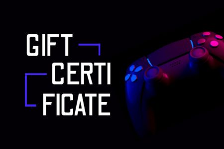 Gaming Gift Certificate – шаблон для дизайну