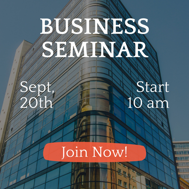 Business Seminar To Join Instagram Design Template