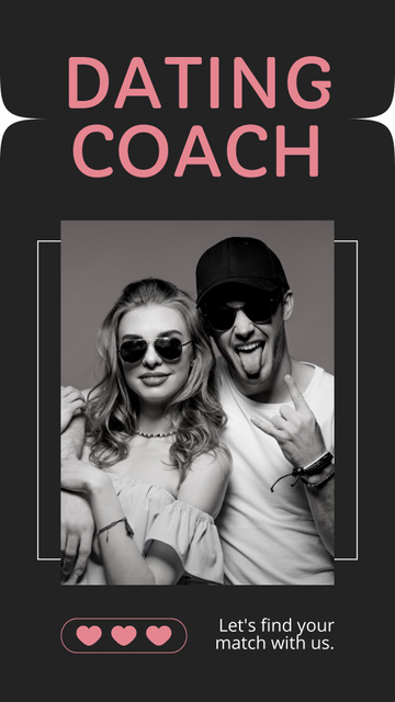 Dating Coach Services for Cool Couples in Love Instagram Story Modelo de Design