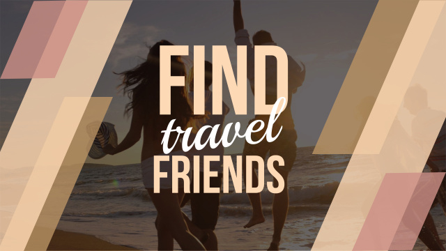 Designvorlage Find travel friends für Youtube