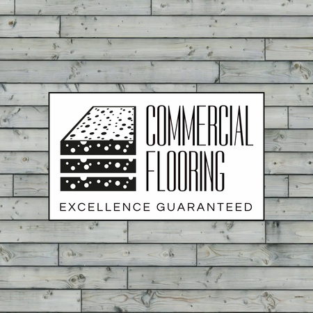 Excellent Flooring Service With Wooden Floorboards Animated Logo Design Template