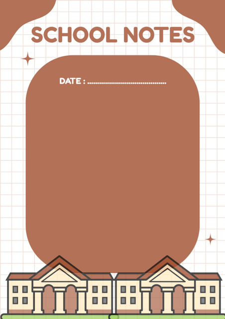 Note Sheet in Brown Colour Schedule Plannerデザインテンプレート