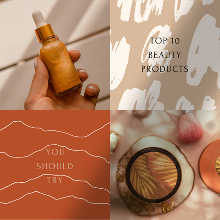 Natural Beauty Products Ad Instagram tervezősablon