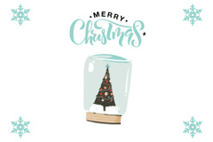 Christmas Wishes with Tree in Glass
