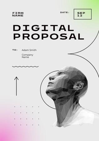 Designvorlage Digital Services Ad für Proposal