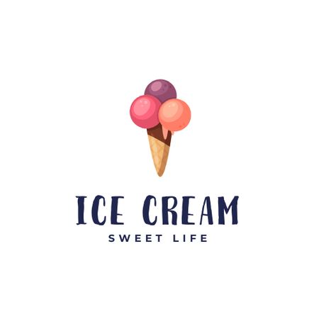 Sweet Ice Cream Offer Logo Tasarım Şablonu
