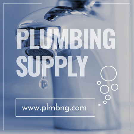 Plumbing supply Shop promotion Instagram AD Design Template