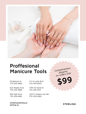 Manicure Tools Sale Poster 36x48in Design Template