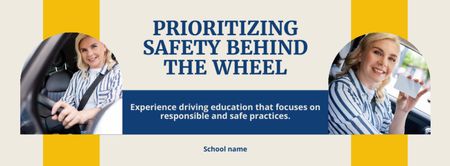 Responsible Driving Course From School Promotion Facebook cover Design Template