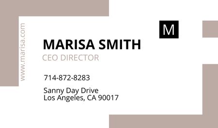 Ceo Director Introductory Card Business card Design Template