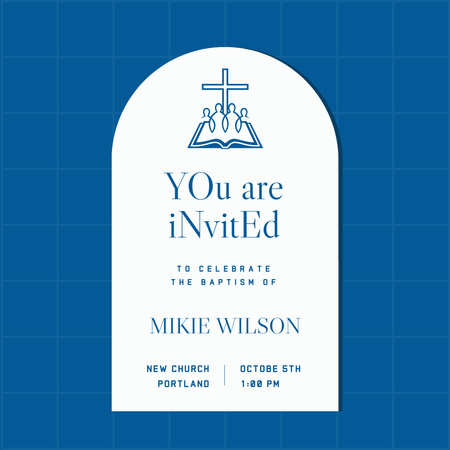 Baptism Celebration Invitation Instagram Design Template