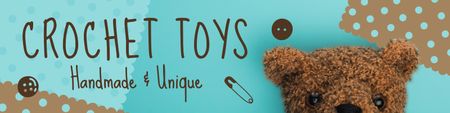 Unique Handmade Crochet Toys Sale Twitter Design Template