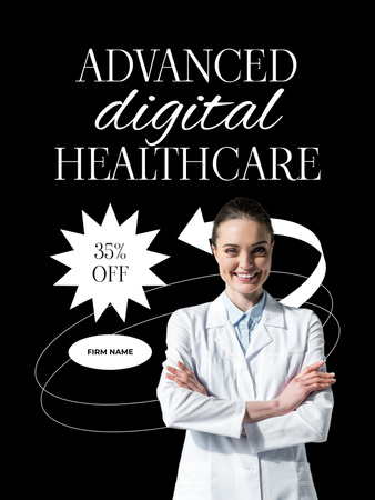 Digital Healthcare Services Poster US – шаблон для дизайна