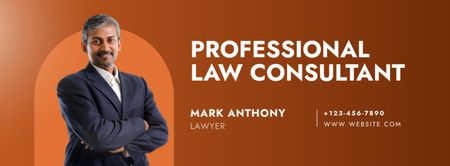 Professional Lawyer Consultant Facebook cover Šablona návrhu