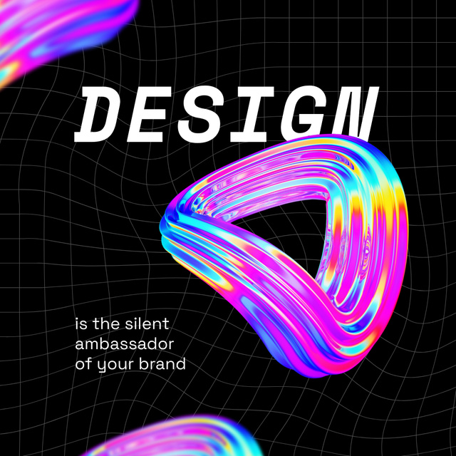 Web Design ad with Abstract Gradient Circles Instagram Design Template