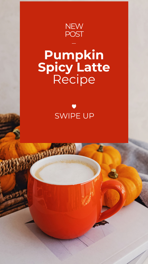 Plantilla de diseño de Pumpkin spice latte Instagram Story 