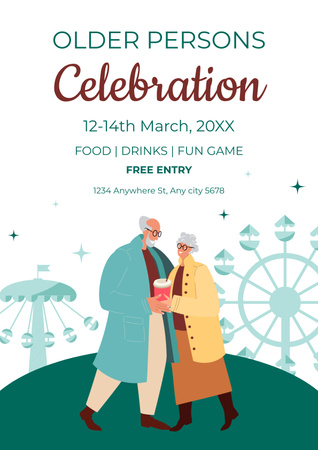 Senior Celebration Announcement With Illustration Poster – шаблон для дизайну
