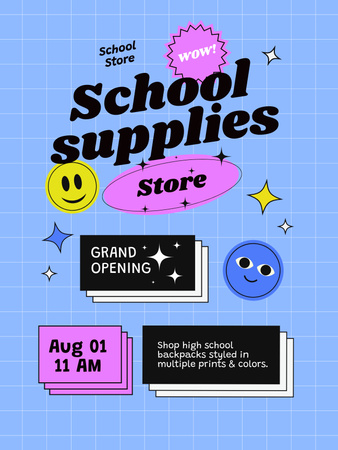 Plantilla de diseño de School Supplies Sale Offer Poster US 